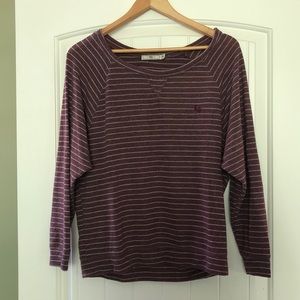 SUPER SOFT Obey striped sweatshirt. Size XS